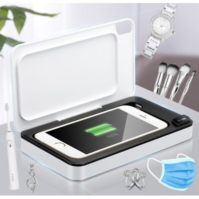 2020 new multifunctional mobile phone wireless charging UV disinfection uvc personal items sterilization box